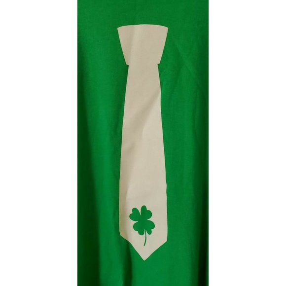 ST. PATRICKS DAY IRISH GREEN WHITE TIE LONG SLEEVE TSHIRT SIZE 4XL NWOT - Picture 2 of 5